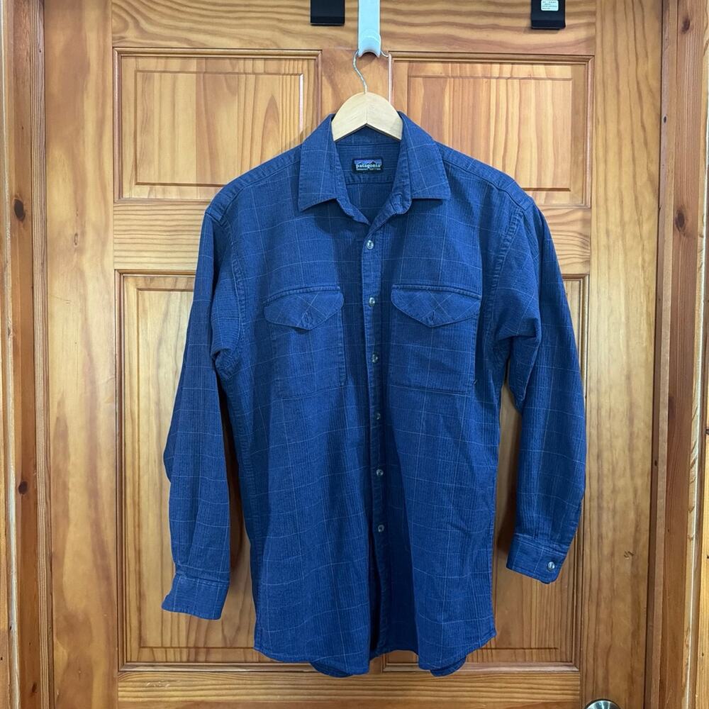 Patagonia Men's Blue Plaid Button-Front Flannel Shirt NO TAG